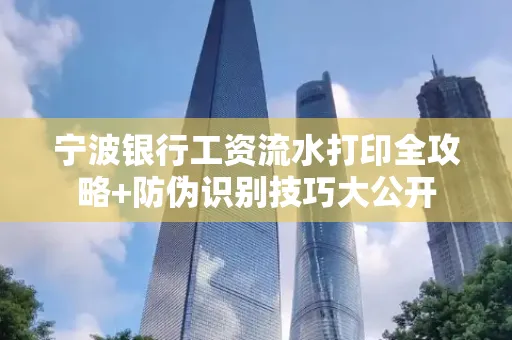 宁波银行工资流水打印全攻略+防伪识别技巧大公开