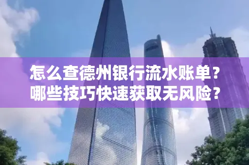 怎么查德州银行流水账单？哪些技巧快速获取无风险？