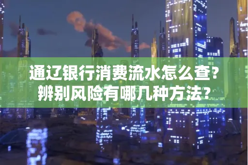 通辽银行消费流水怎么查？辨别风险有哪几种方法？