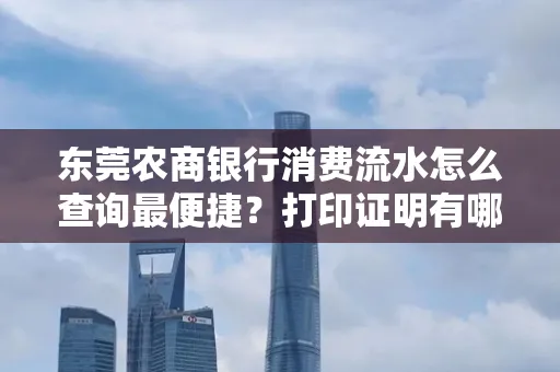 东莞农商银行消费流水怎么查询最便捷？打印证明有哪些风险需注意？
