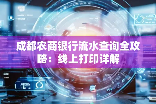 成都农商银行流水查询全攻略：线上打印详解