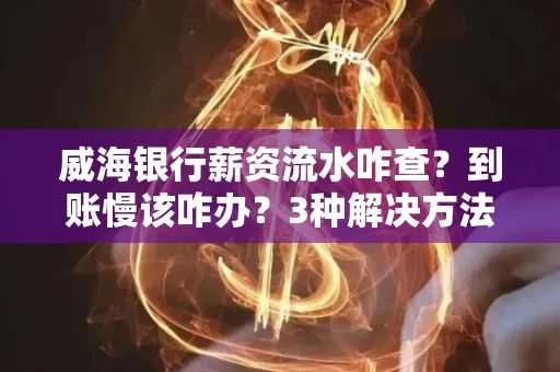 威海银行薪资流水咋查？到账慢该咋办？3种解决方法亲测有效
