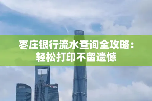 枣庄银行流水查询全攻略：轻松打印不留遗憾